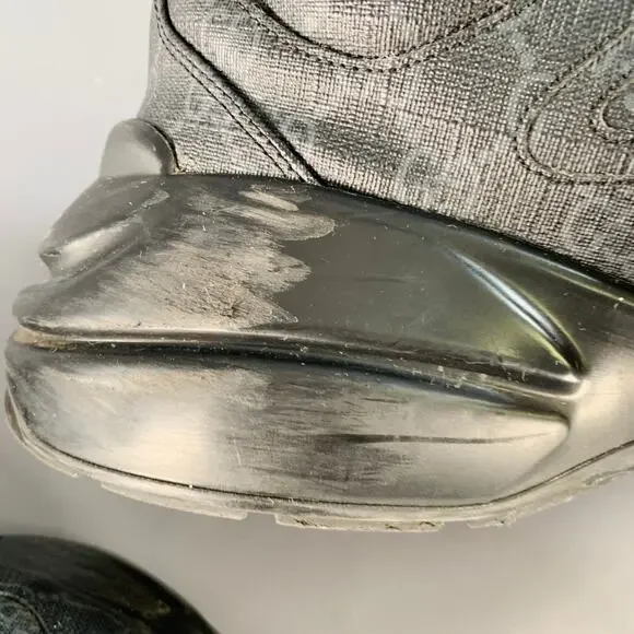 GUCCI Size 10.5 Guccissima Black Grey Monogram Sneakers